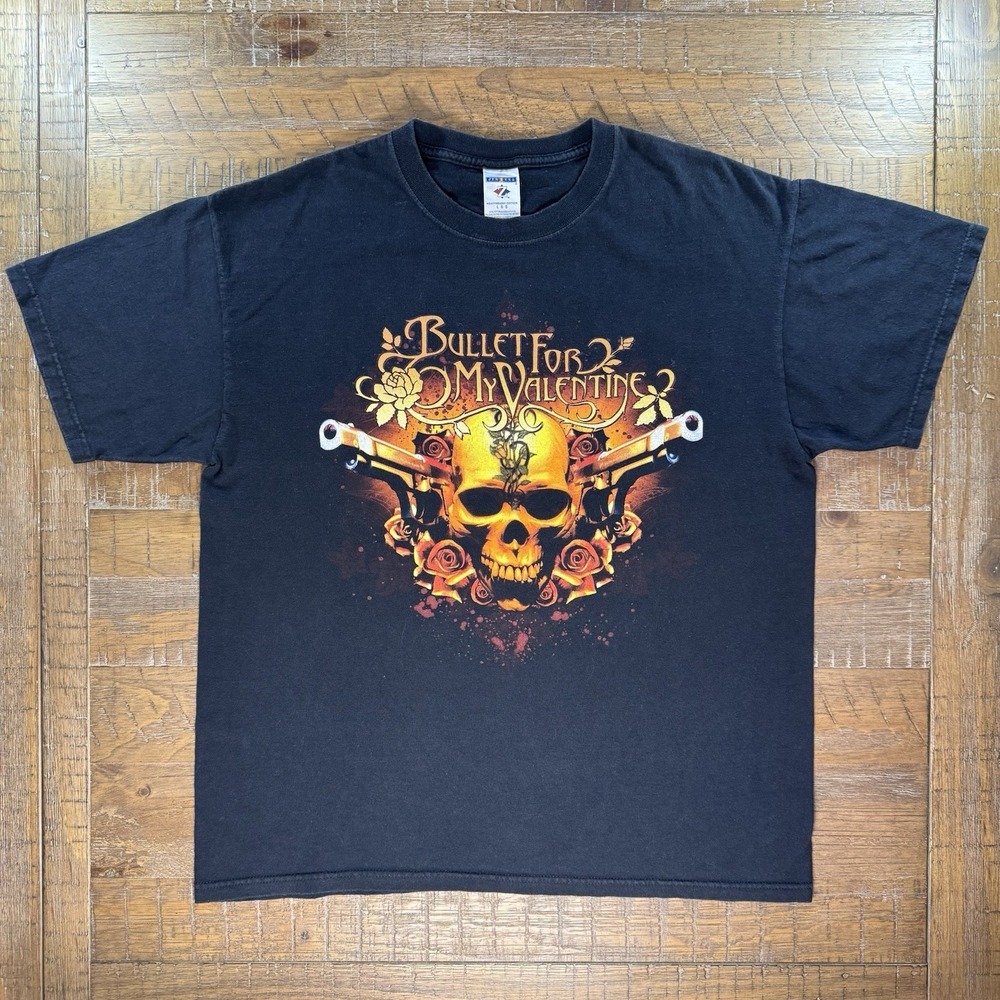 Vintage Bullet For My Valentine Shirt Mens L Black RARE Y2K Band Concert Tee